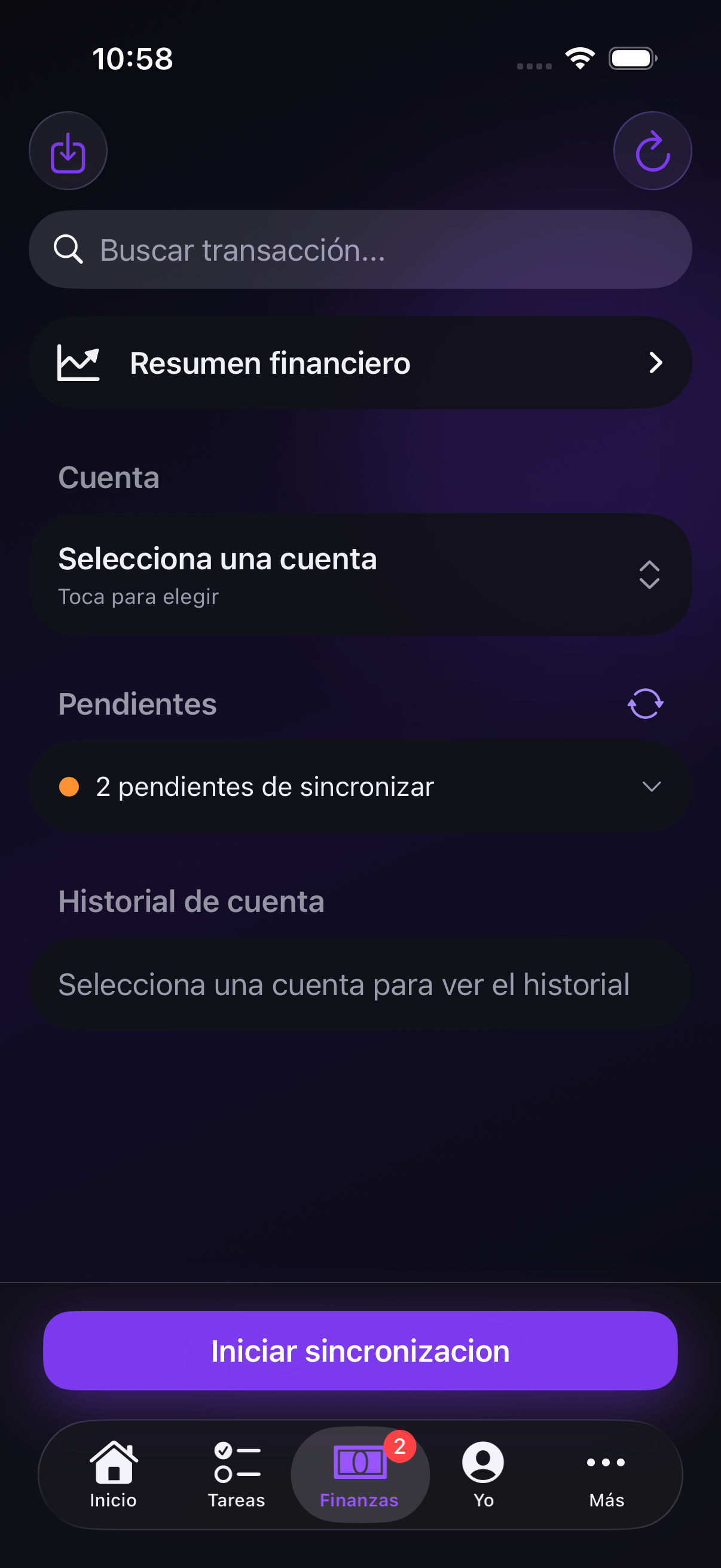 Módulo de finanzas